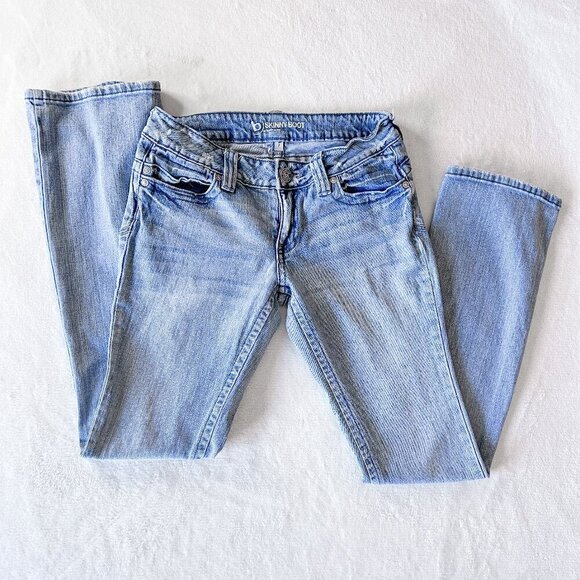 Women's B by Bullhead Pac Sun Jeans | Skinny Bootcut | Light Wash | Size 7 - Picture 1 of 13